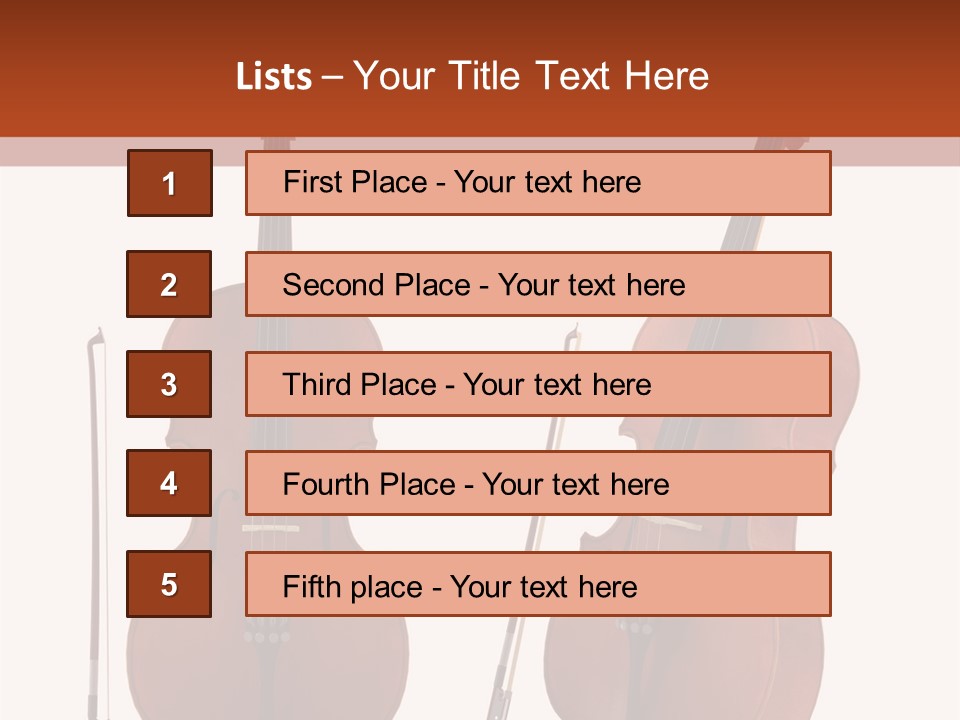 A Violin With A Bow And A Bow On It PowerPoint Template