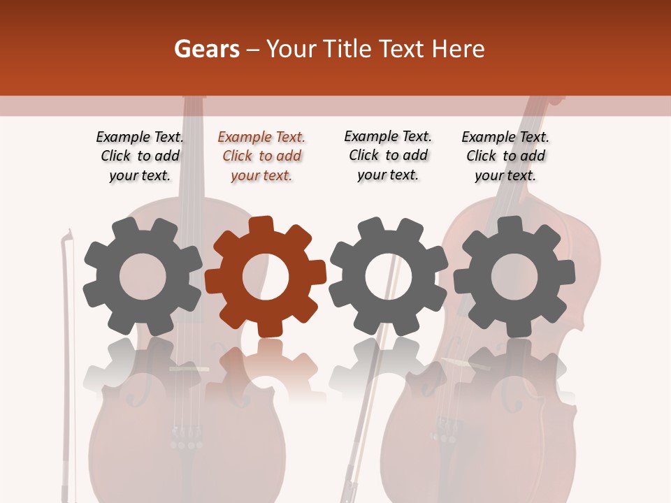 A Violin With A Bow And A Bow On It PowerPoint Template