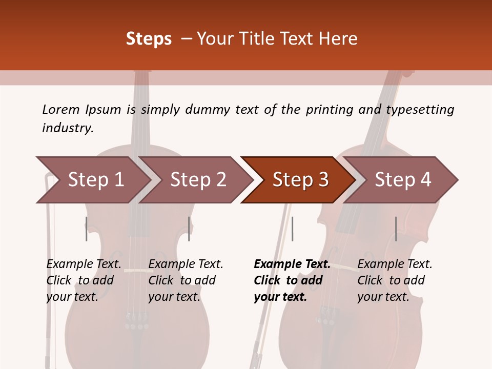 A Violin With A Bow And A Bow On It PowerPoint Template
