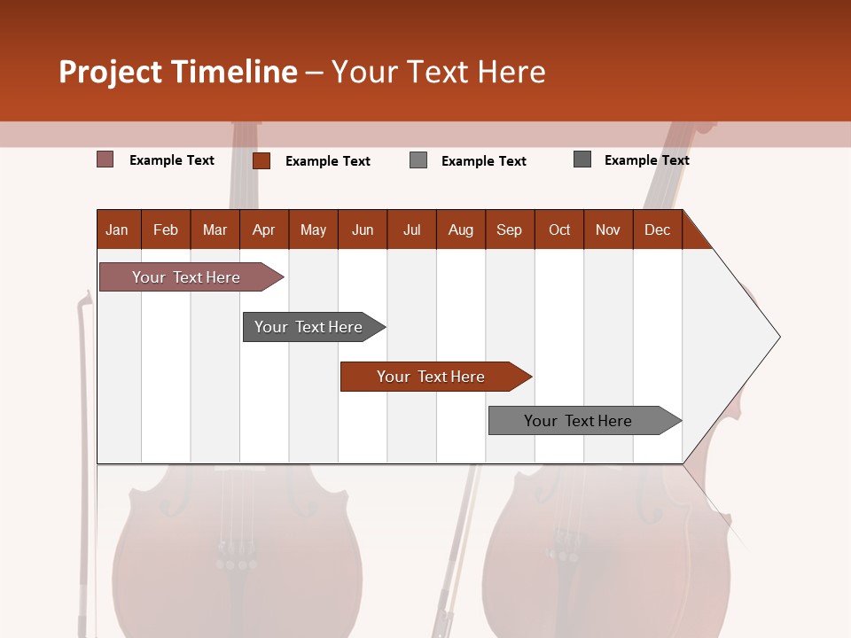 A Violin With A Bow And A Bow On It PowerPoint Template