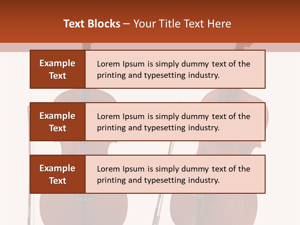 A Violin With A Bow And A Bow On It PowerPoint Template