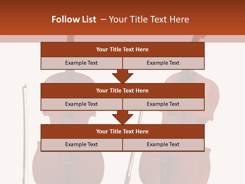 A Violin With A Bow And A Bow On It PowerPoint Template