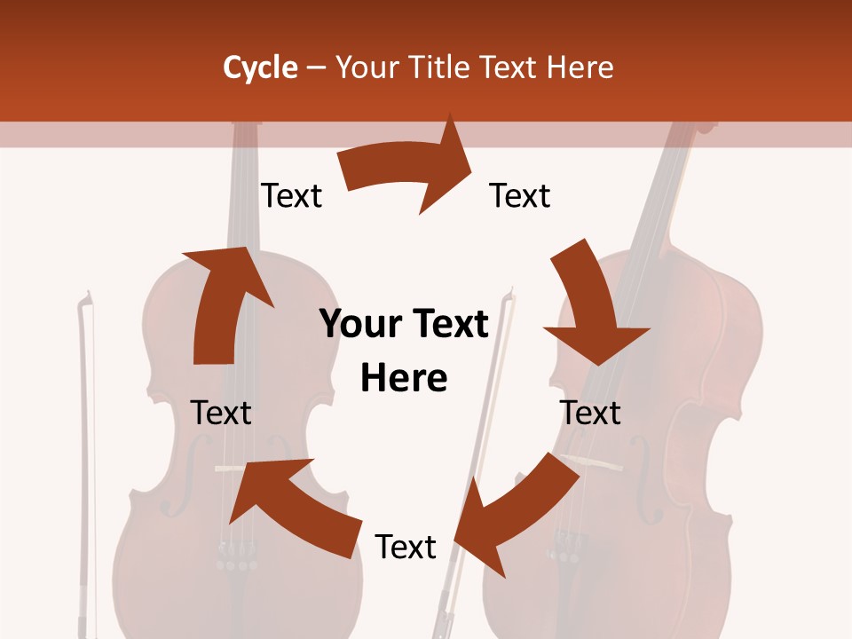 A Violin With A Bow And A Bow On It PowerPoint Template