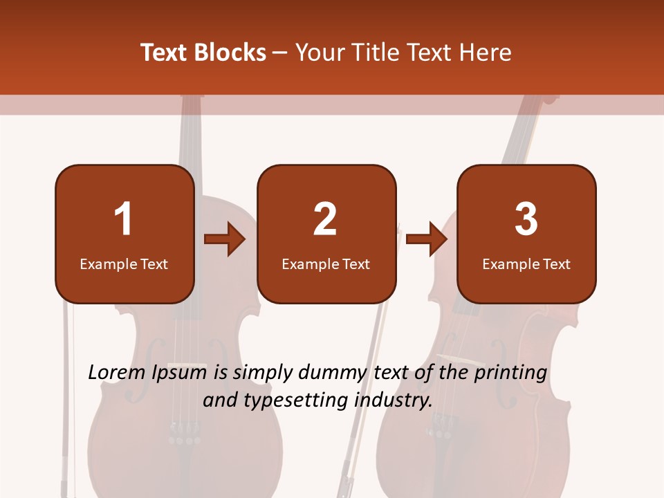 A Violin With A Bow And A Bow On It PowerPoint Template
