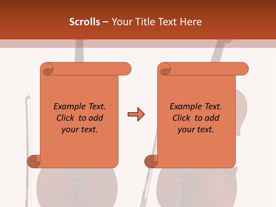 A Violin With A Bow And A Bow On It PowerPoint Template