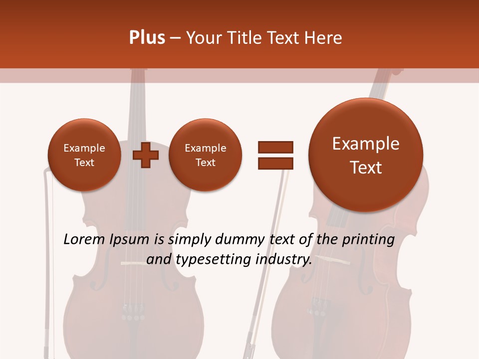 A Violin With A Bow And A Bow On It PowerPoint Template