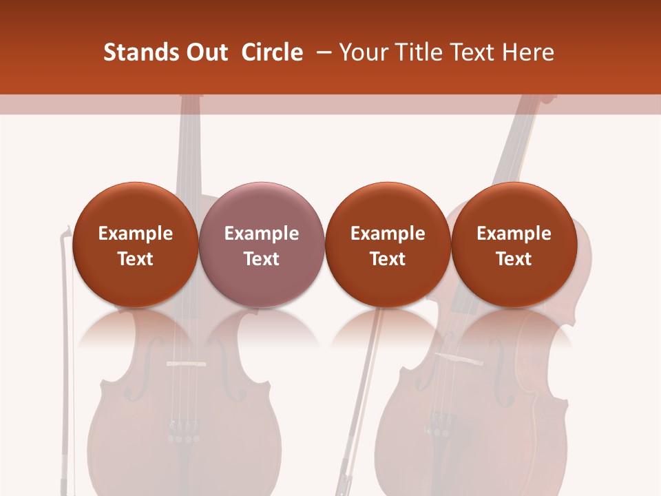 A Violin With A Bow And A Bow On It PowerPoint Template