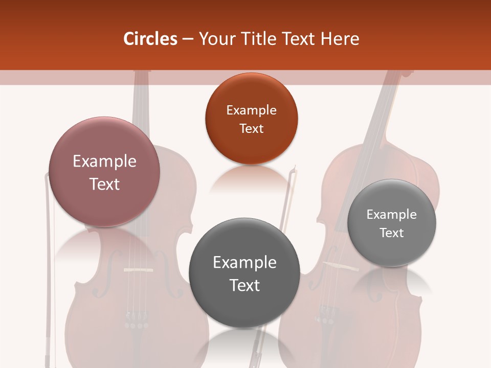 A Violin With A Bow And A Bow On It PowerPoint Template