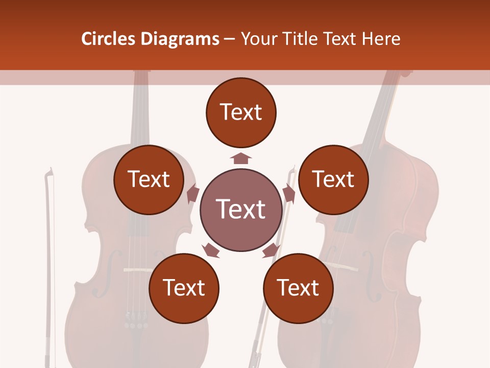 A Violin With A Bow And A Bow On It PowerPoint Template