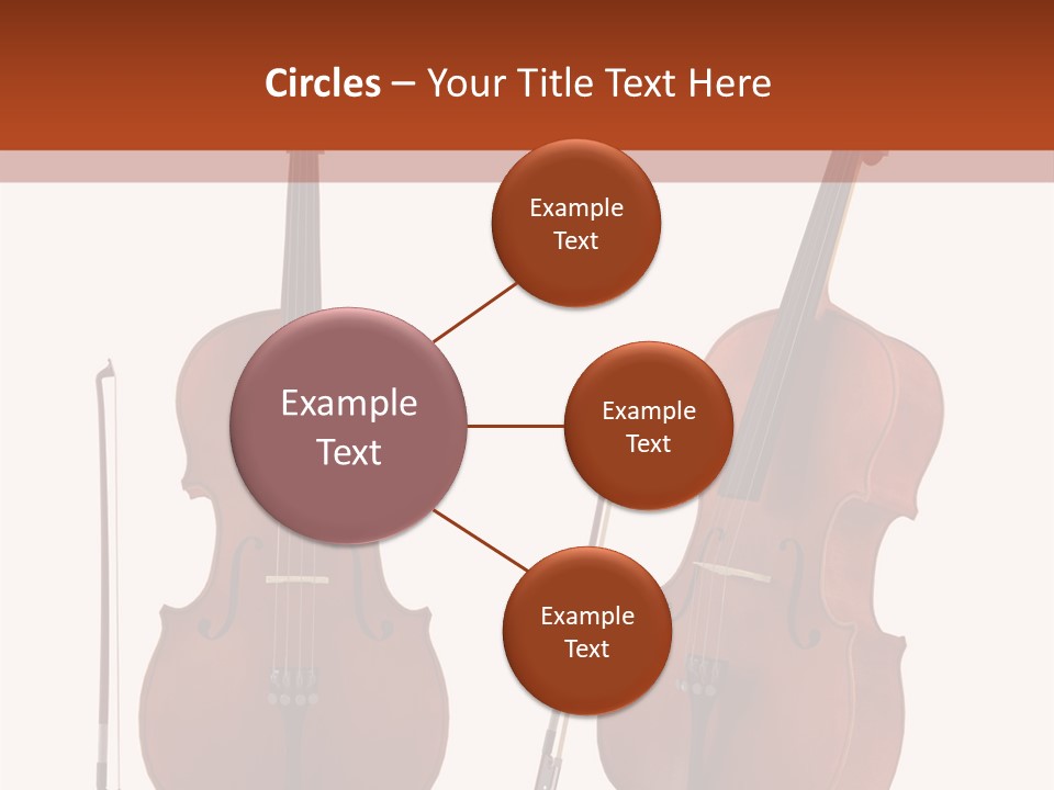 A Violin With A Bow And A Bow On It PowerPoint Template