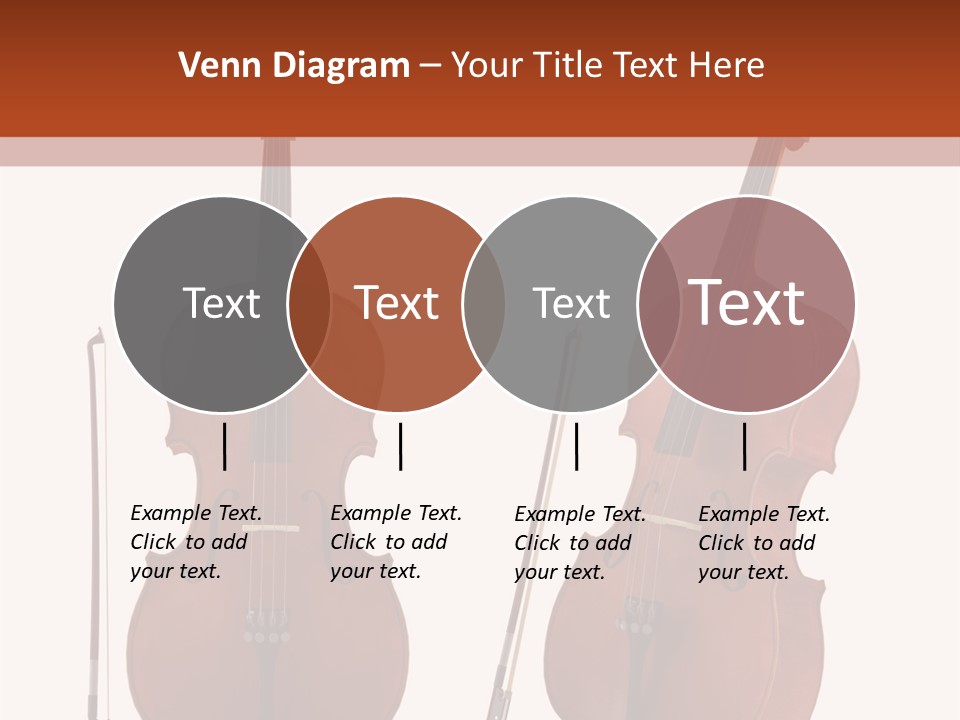 A Violin With A Bow And A Bow On It PowerPoint Template