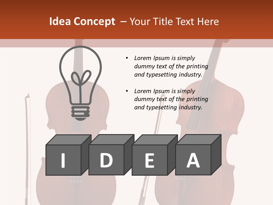 A Violin With A Bow And A Bow On It PowerPoint Template