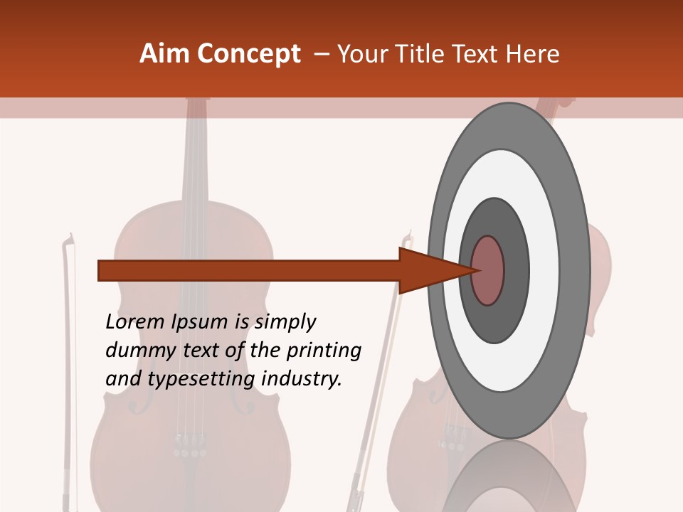 A Violin With A Bow And A Bow On It PowerPoint Template