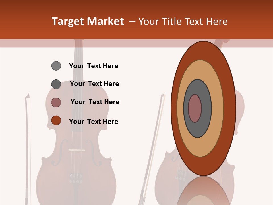 A Violin With A Bow And A Bow On It PowerPoint Template