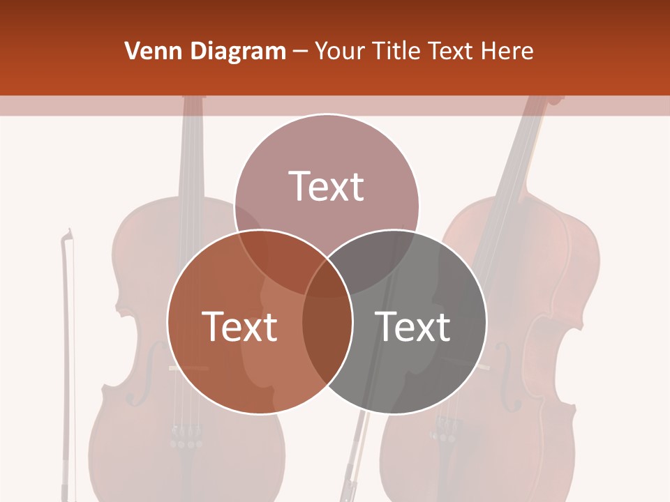 A Violin With A Bow And A Bow On It PowerPoint Template