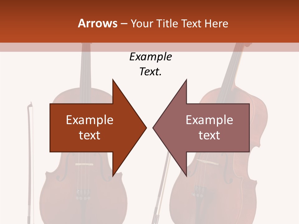 A Violin With A Bow And A Bow On It PowerPoint Template