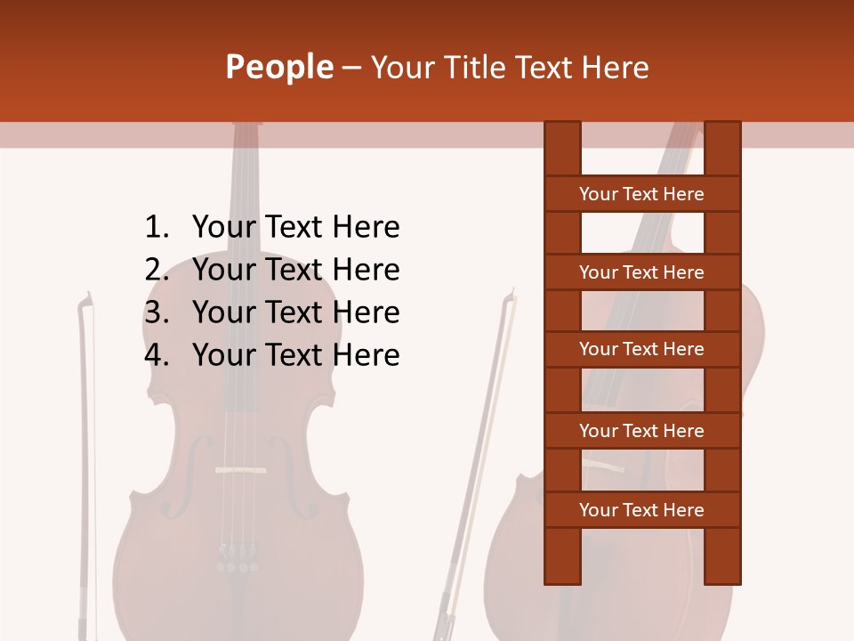 A Violin With A Bow And A Bow On It PowerPoint Template