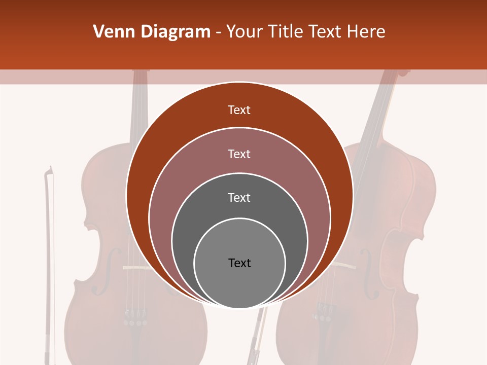A Violin With A Bow And A Bow On It PowerPoint Template