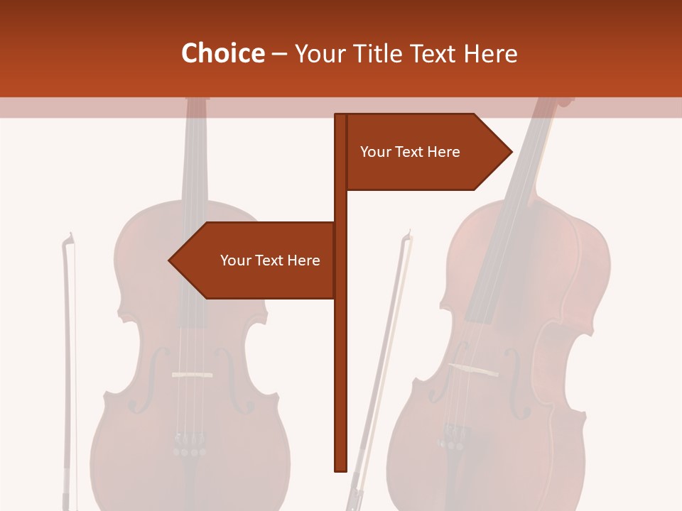 A Violin With A Bow And A Bow On It PowerPoint Template