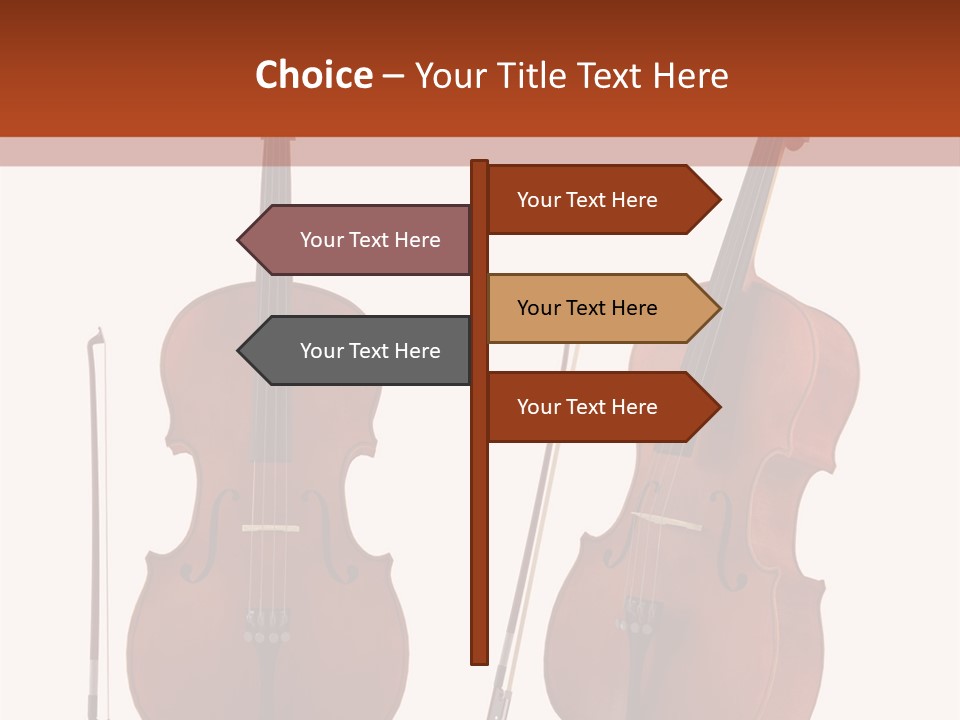 A Violin With A Bow And A Bow On It PowerPoint Template