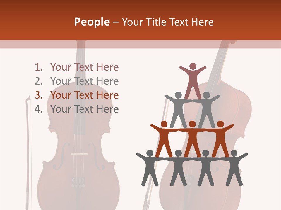 A Violin With A Bow And A Bow On It PowerPoint Template