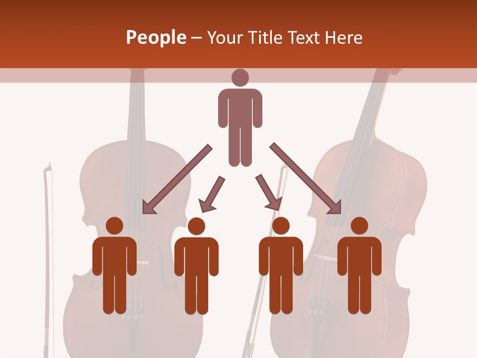 A Violin With A Bow And A Bow On It PowerPoint Template