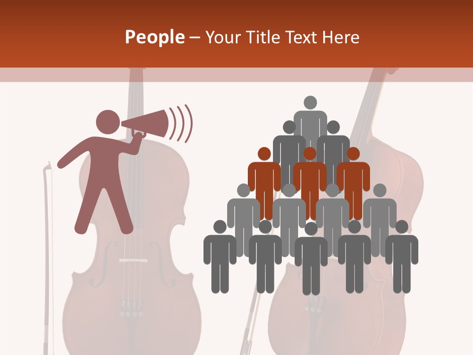 A Violin With A Bow And A Bow On It PowerPoint Template