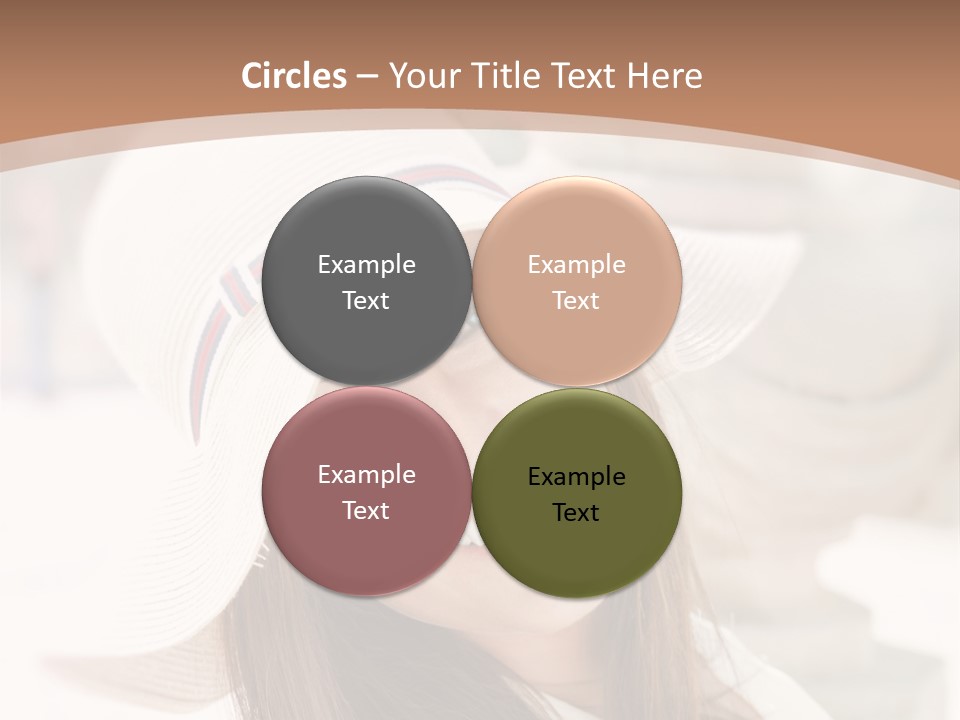 A Woman In A Hat Is Smiling For The Camera PowerPoint Template