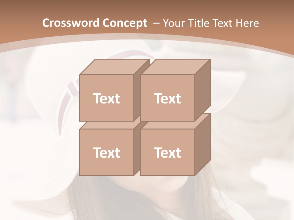 A Woman In A Hat Is Smiling For The Camera PowerPoint Template