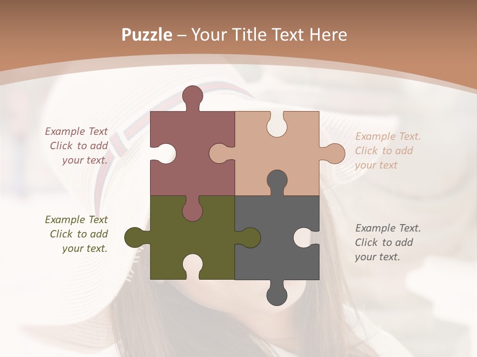 A Woman In A Hat Is Smiling For The Camera PowerPoint Template