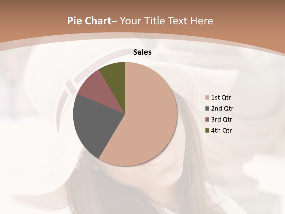 A Woman In A Hat Is Smiling For The Camera PowerPoint Template