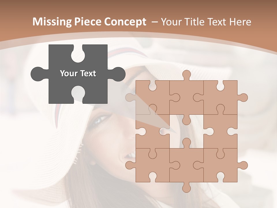 A Woman In A Hat Is Smiling For The Camera PowerPoint Template