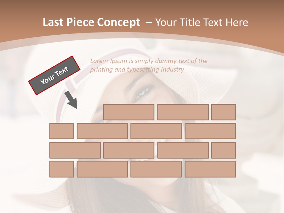 A Woman In A Hat Is Smiling For The Camera PowerPoint Template