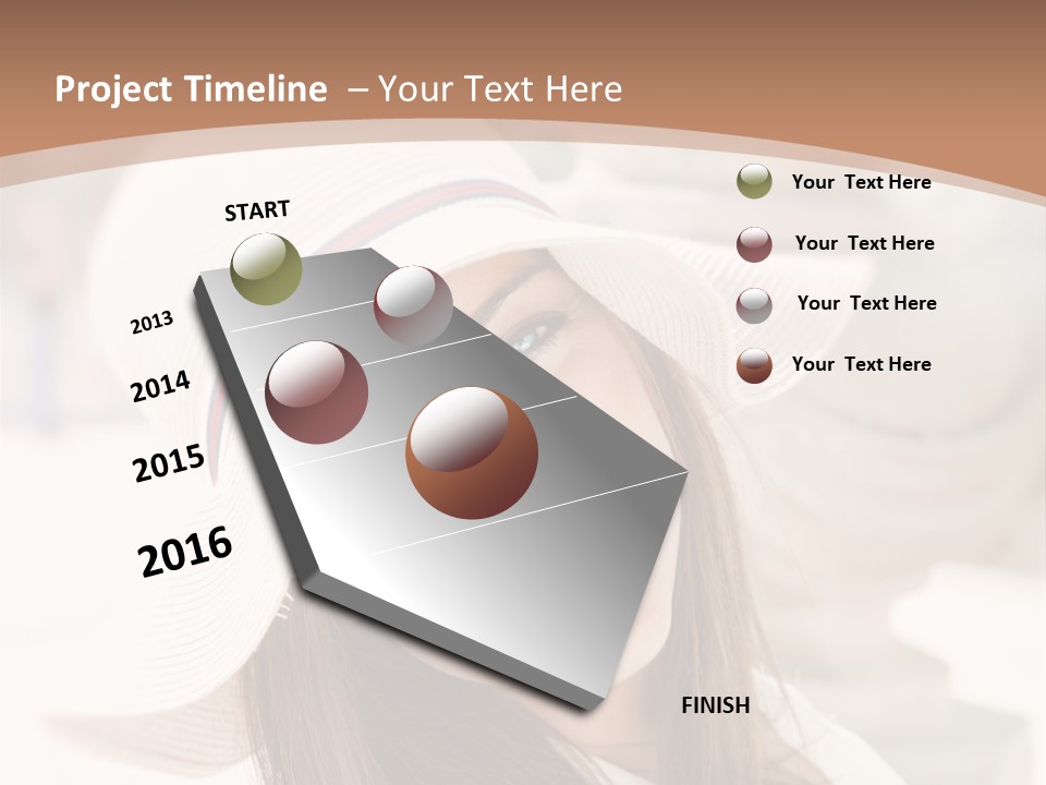 A Woman In A Hat Is Smiling For The Camera PowerPoint Template