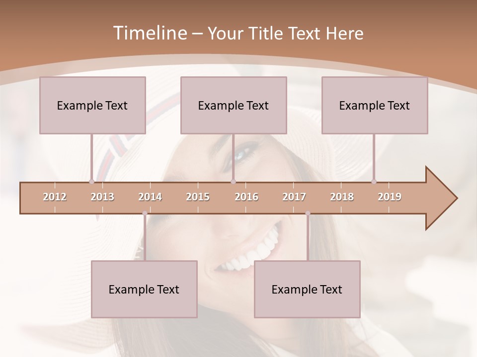 A Woman In A Hat Is Smiling For The Camera PowerPoint Template