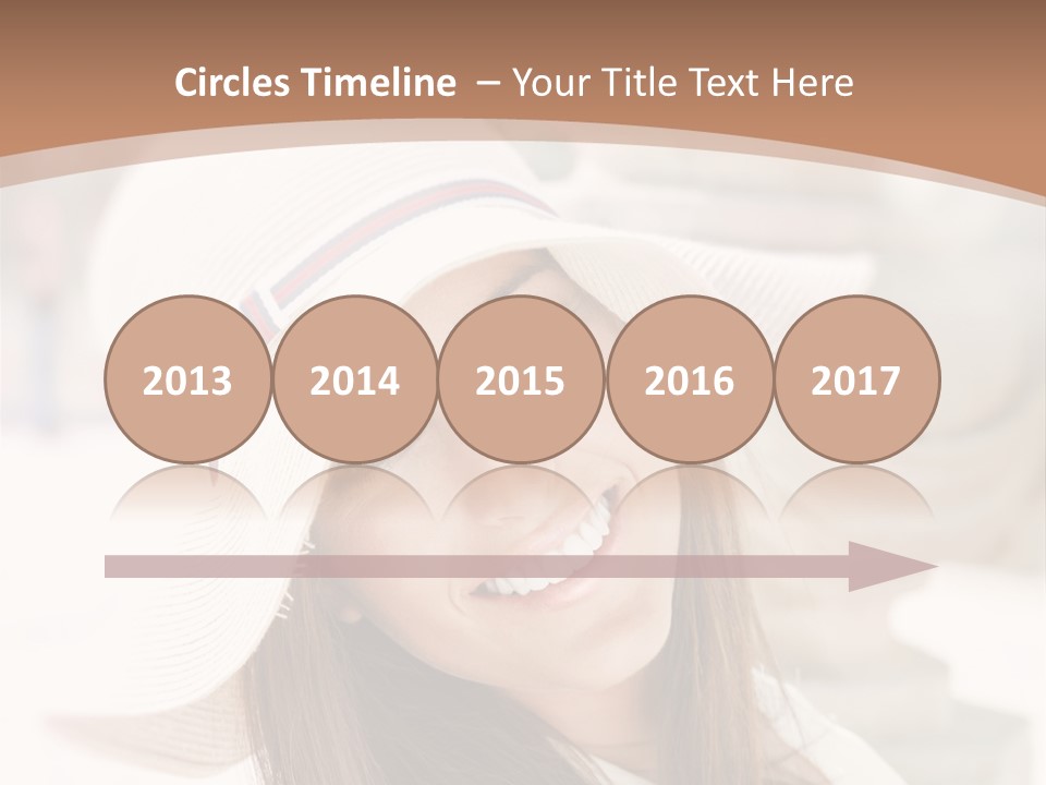 A Woman In A Hat Is Smiling For The Camera PowerPoint Template