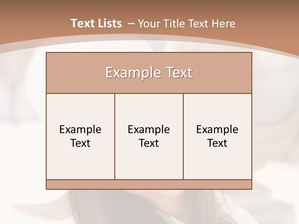 A Woman In A Hat Is Smiling For The Camera PowerPoint Template