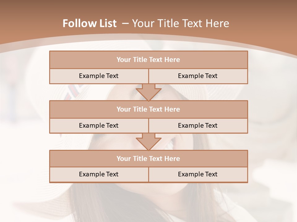 A Woman In A Hat Is Smiling For The Camera PowerPoint Template
