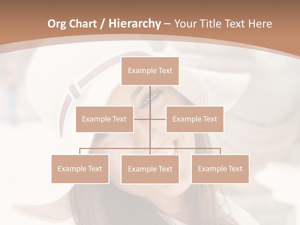 A Woman In A Hat Is Smiling For The Camera PowerPoint Template