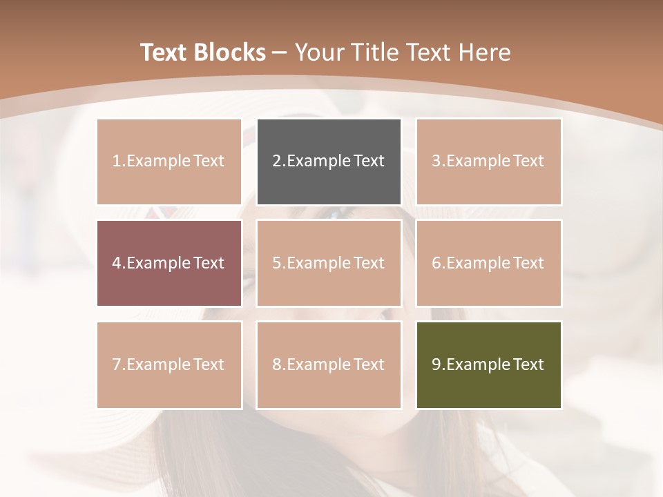 A Woman In A Hat Is Smiling For The Camera PowerPoint Template