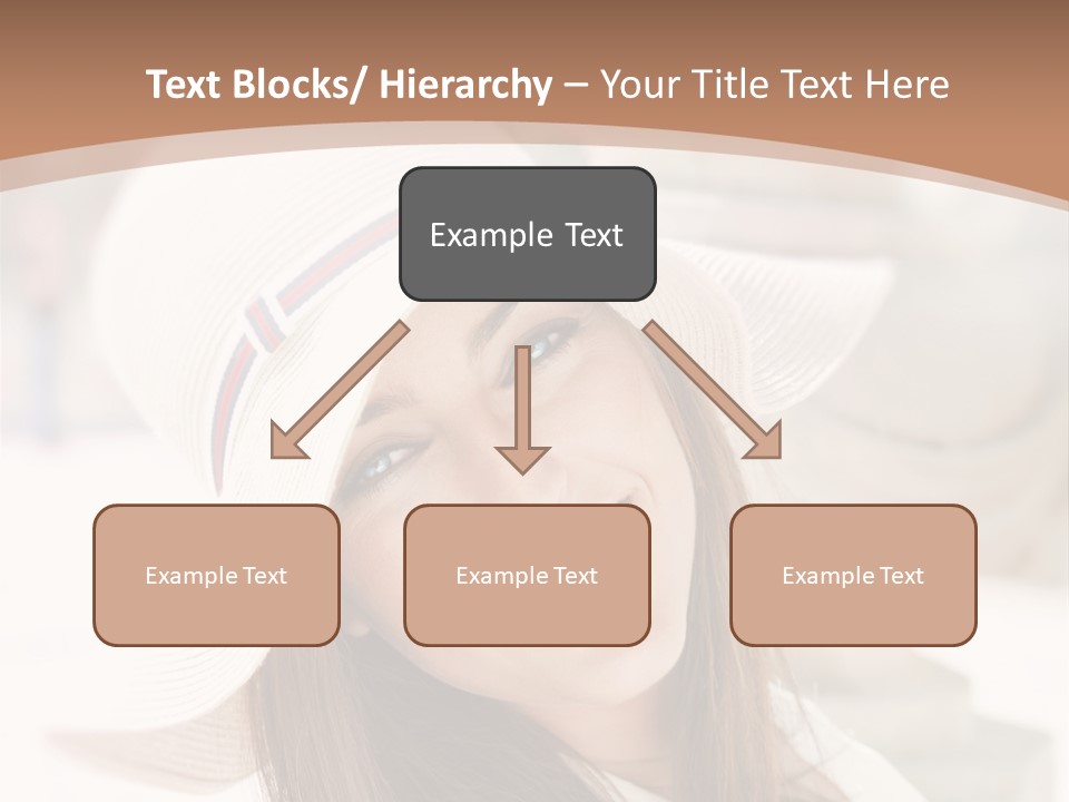 A Woman In A Hat Is Smiling For The Camera PowerPoint Template