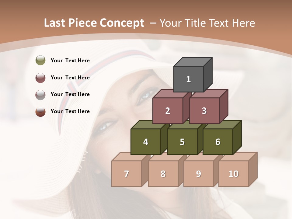 A Woman In A Hat Is Smiling For The Camera PowerPoint Template