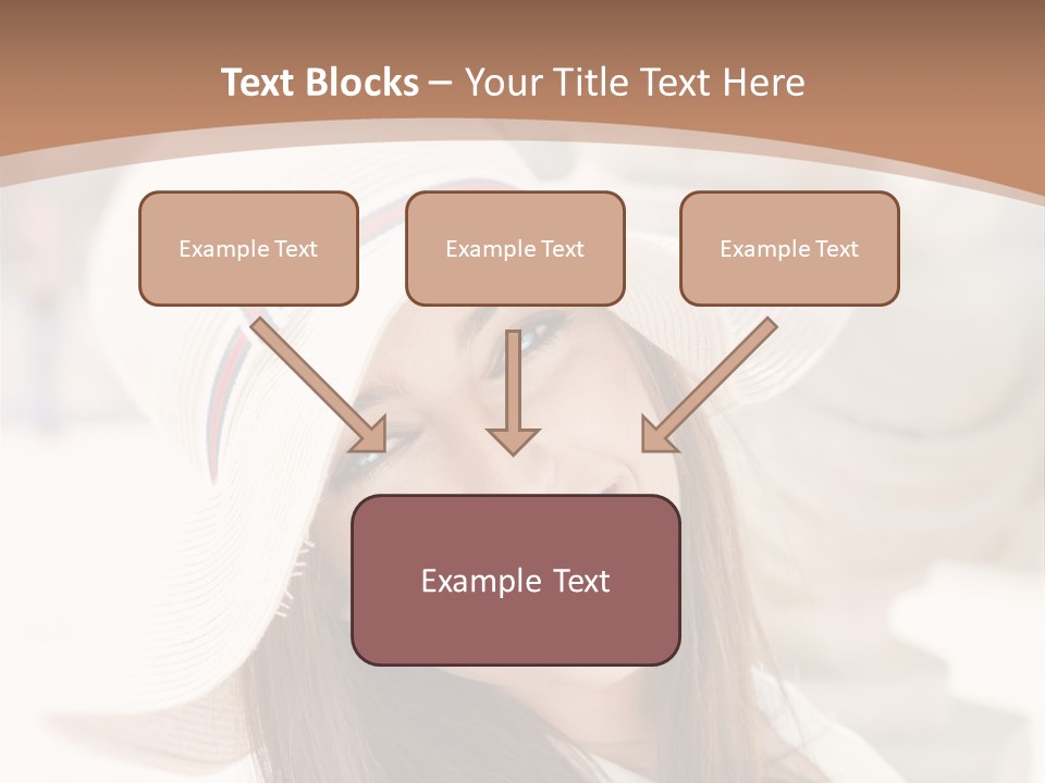 A Woman In A Hat Is Smiling For The Camera PowerPoint Template