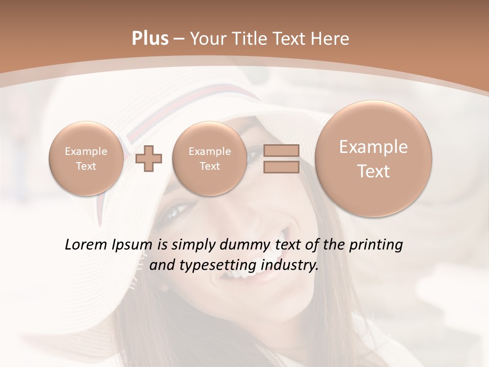 A Woman In A Hat Is Smiling For The Camera PowerPoint Template