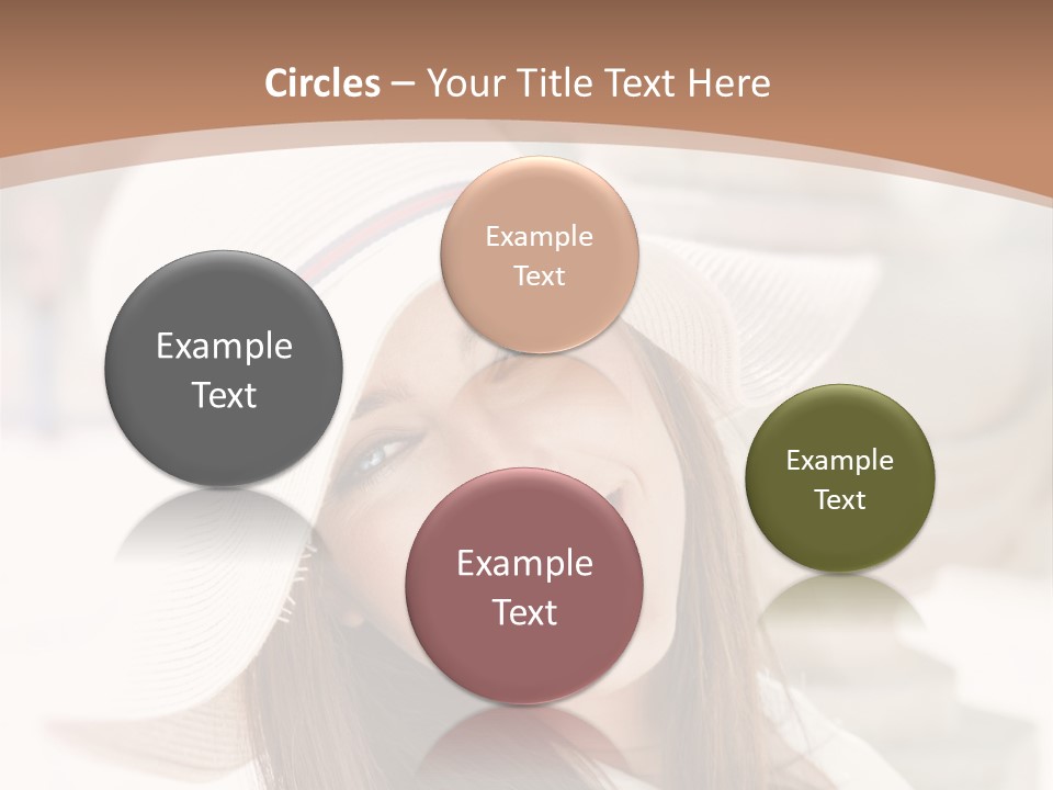 A Woman In A Hat Is Smiling For The Camera PowerPoint Template