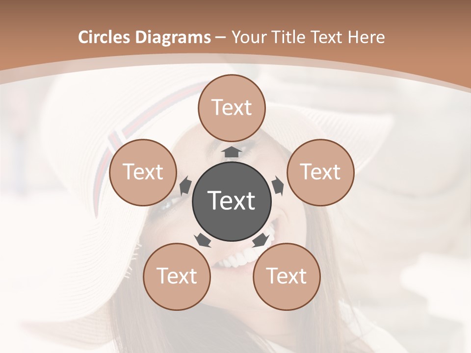 A Woman In A Hat Is Smiling For The Camera PowerPoint Template