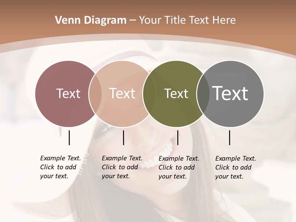 A Woman In A Hat Is Smiling For The Camera PowerPoint Template
