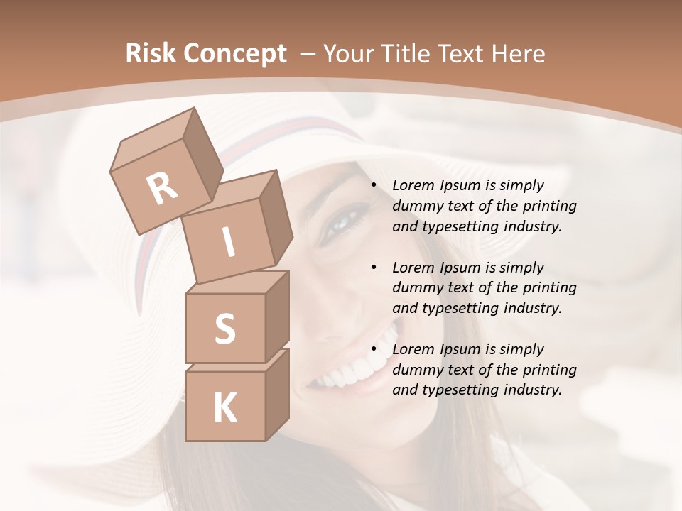 A Woman In A Hat Is Smiling For The Camera PowerPoint Template