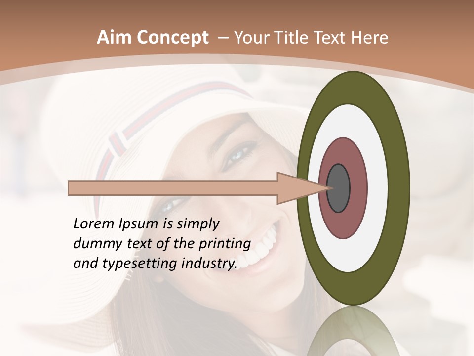A Woman In A Hat Is Smiling For The Camera PowerPoint Template