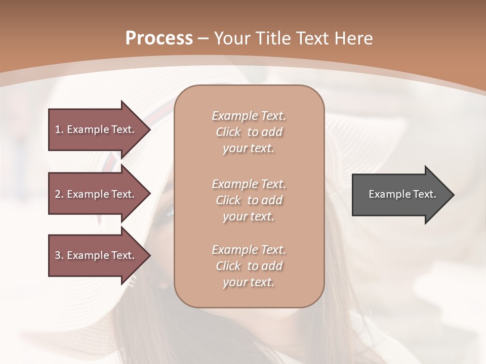 A Woman In A Hat Is Smiling For The Camera PowerPoint Template